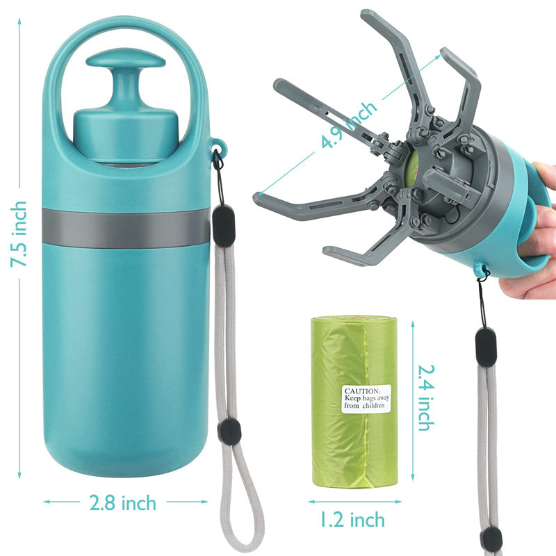 Scoopy Doo Portable Lightweight Dog Pooper Scooper With Built-in Poop Bag Dispenser