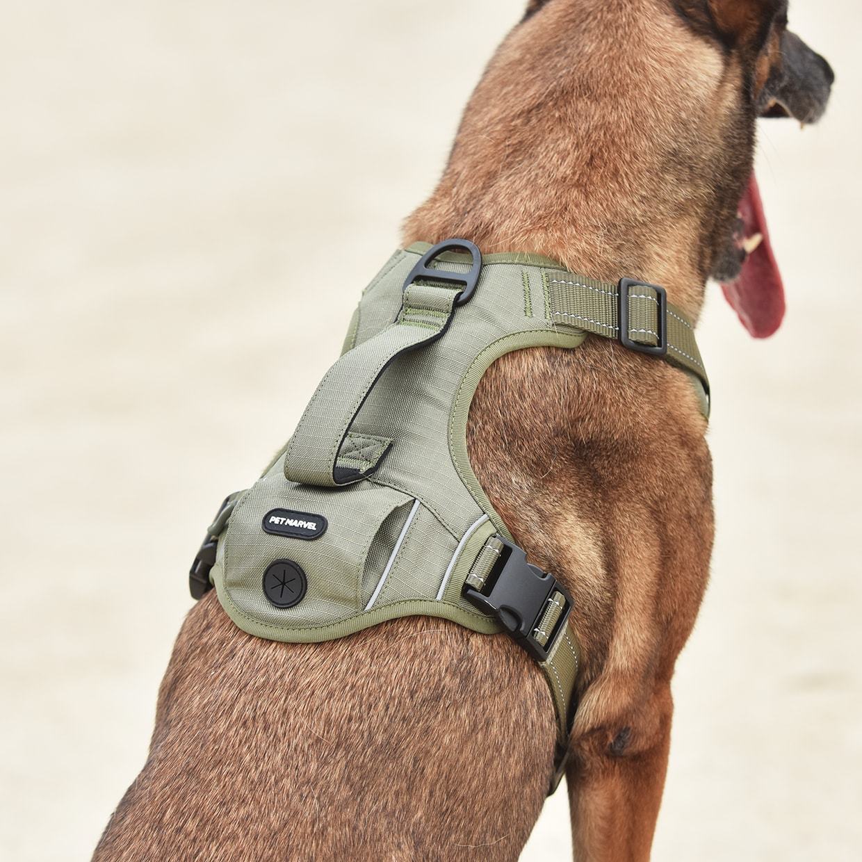 Scoopy Doo High-Perfomance Tactical Dog Harness With Poop Bag Holder, No Pull Front Clip