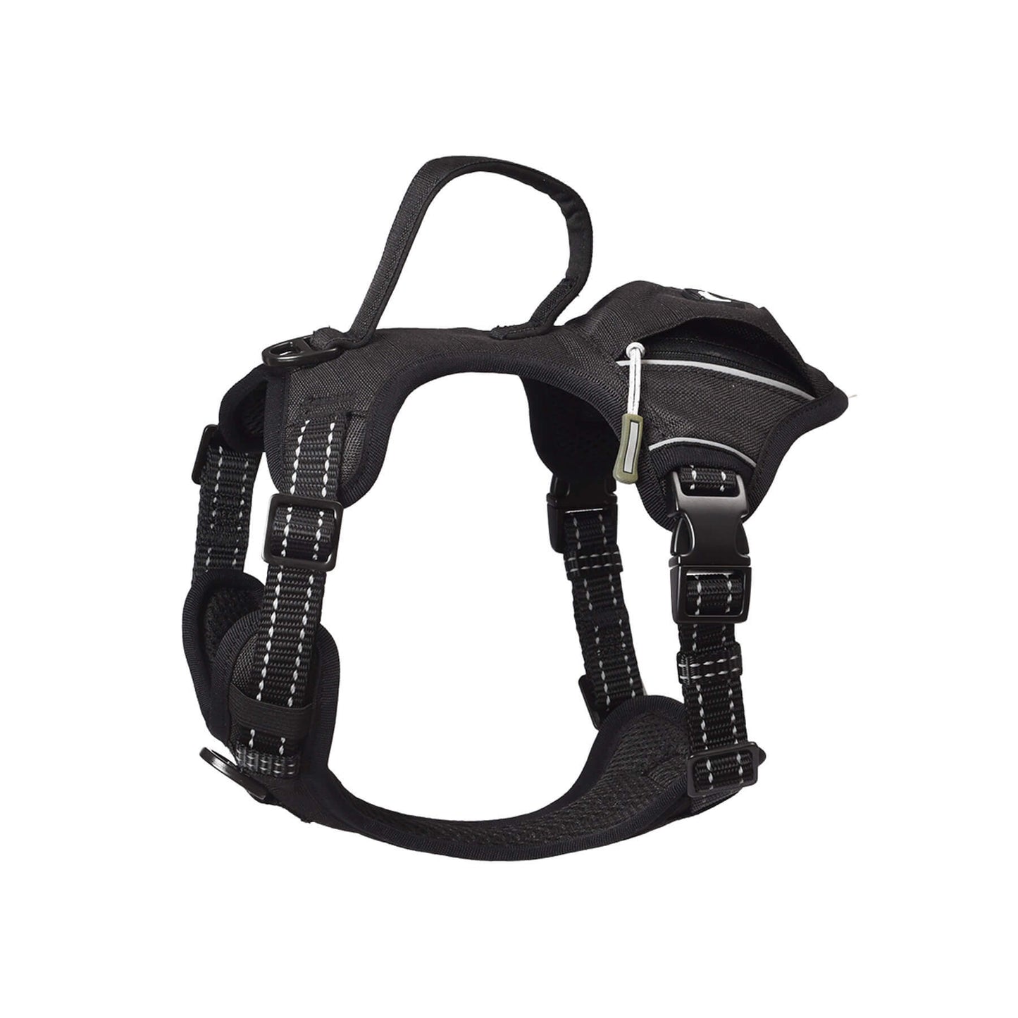 Scoopy Doo High-Perfomance Tactical Dog Harness With Poop Bag Holder, No Pull Front Clip