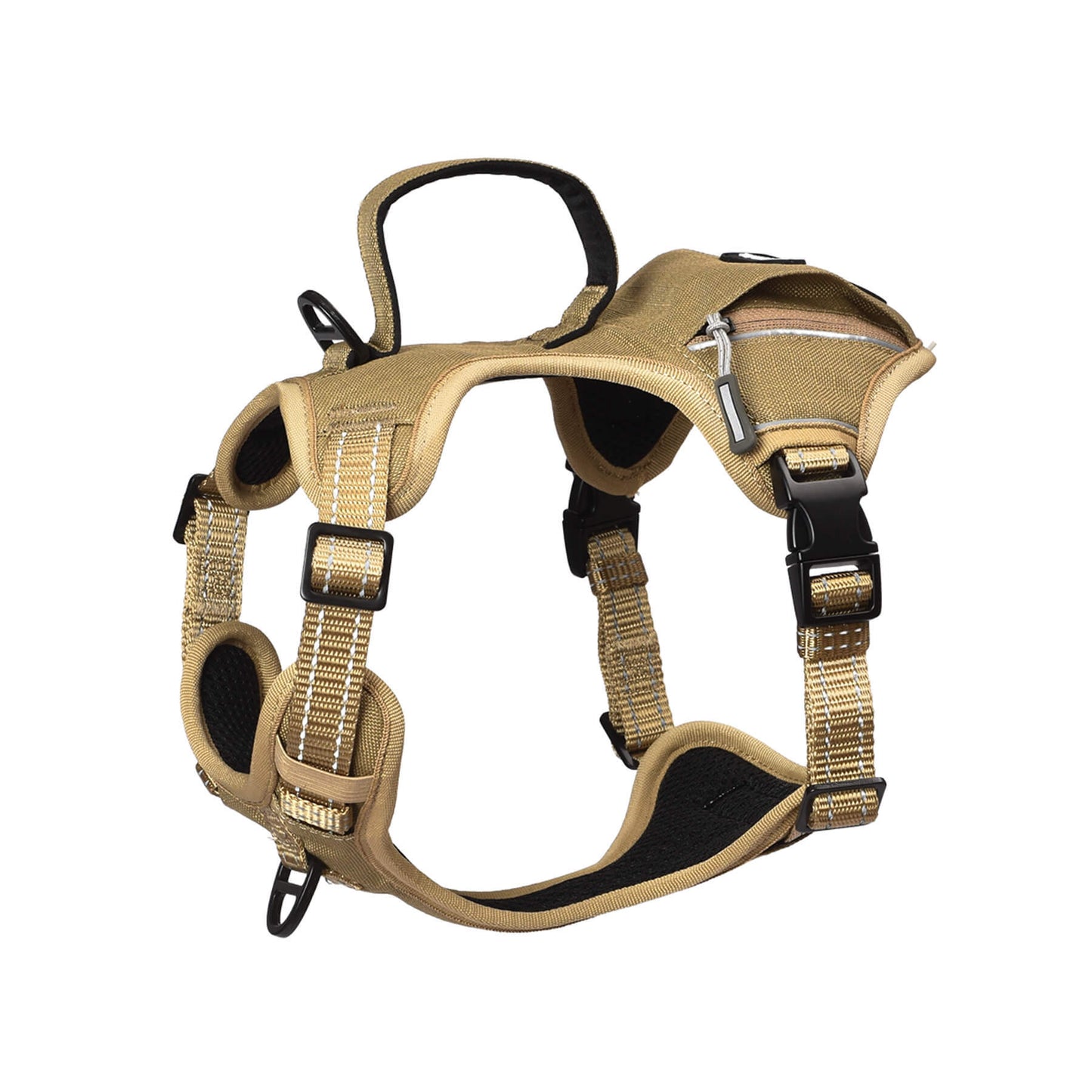 Scoopy Doo High-Perfomance Tactical Dog Harness With Poop Bag Holder, No Pull Front Clip