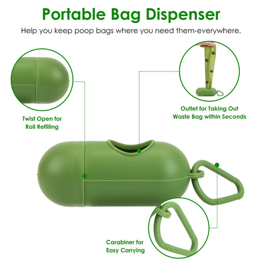 Scoopy Doo Kit Dog Poop Rake & Swiveling Bin Poop Heavy Duty Pick Up Tool With Extra Long Handle 35 Waste Bags Dispenser